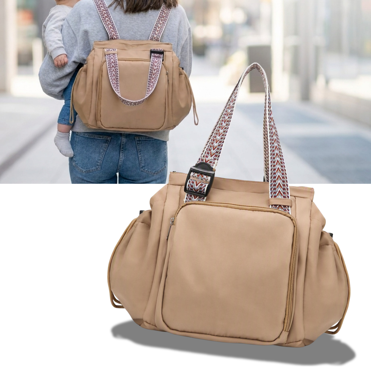 Effortlessly Organized Tote Backpack for Women - Ozerty