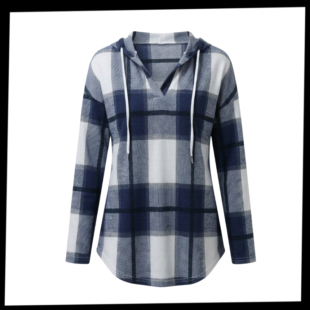 Softly Flattering Plaid Hoodie for Women - Ozerty