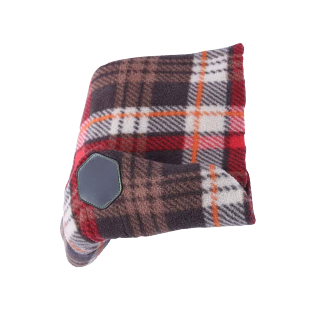 Adjustable Travel Neck Pillow -Red Checkered - Ozerty