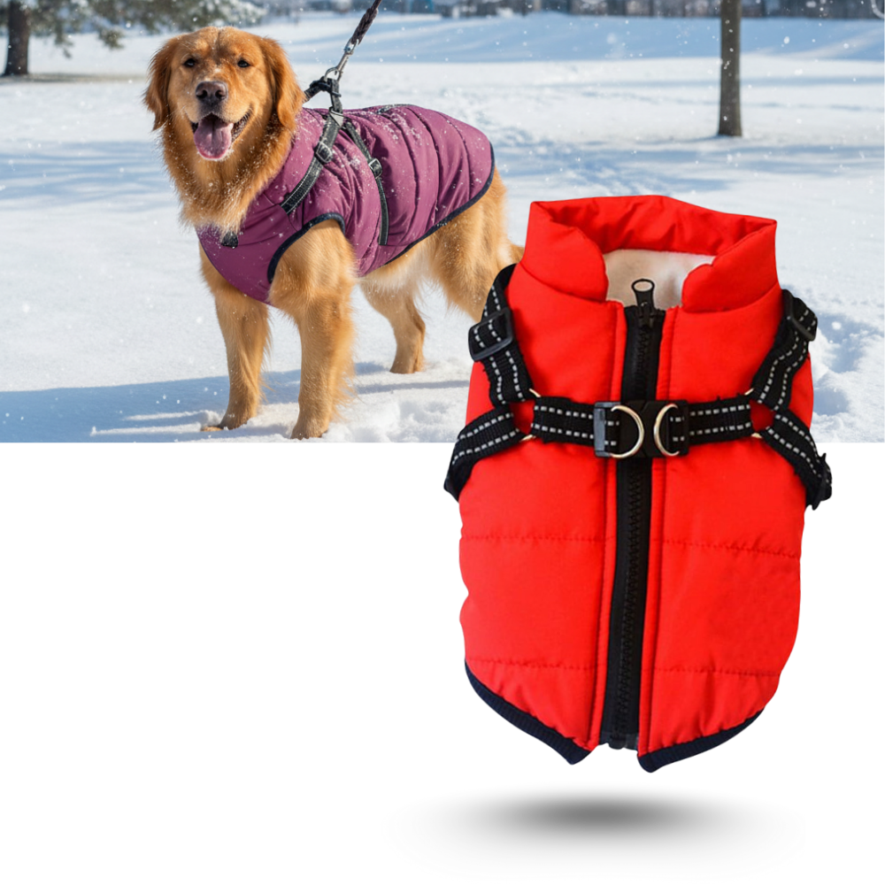 Cozy Dog Harness Winter Jacket - Ozerty