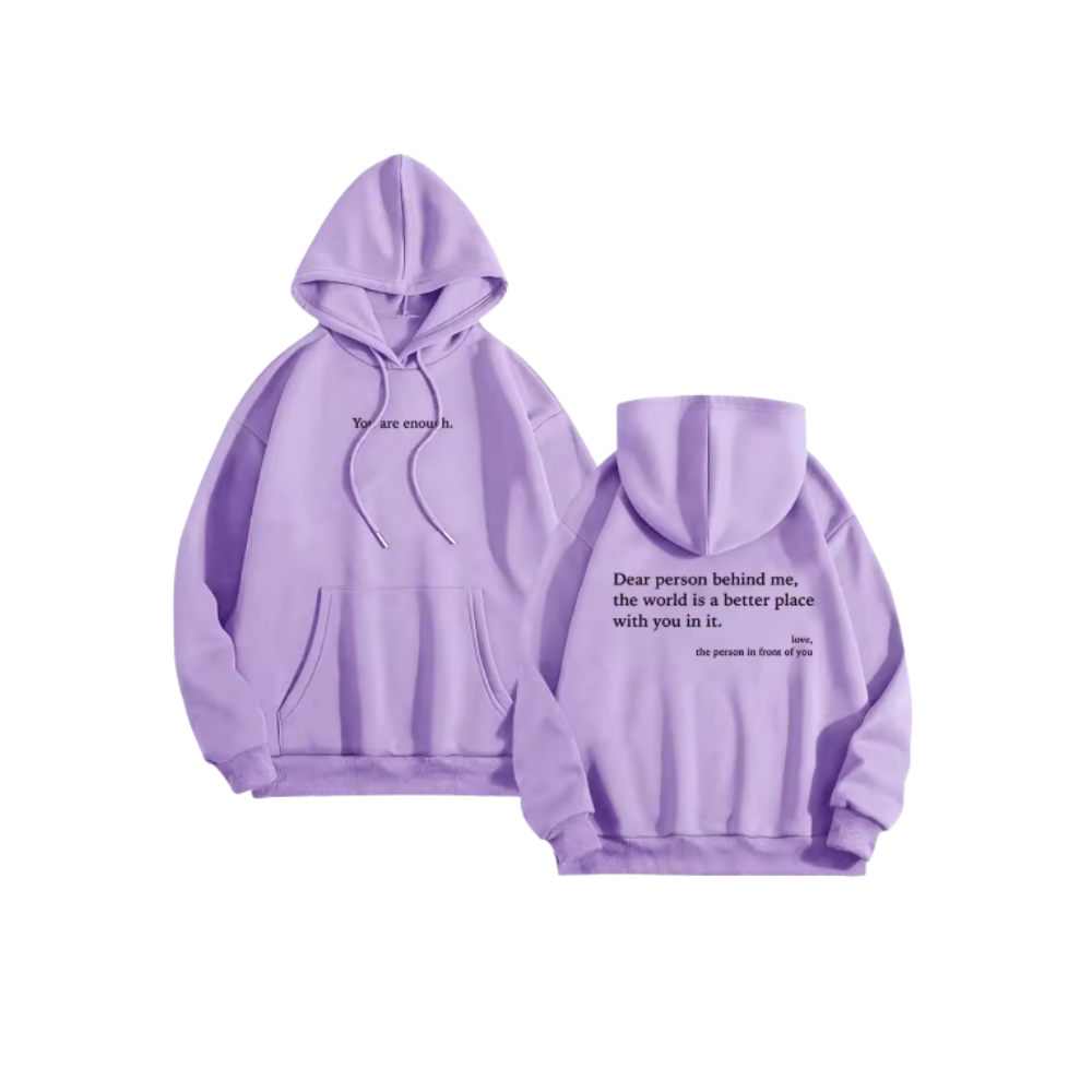 Motivational Loose Women Hoodie -Purple - Ozerty