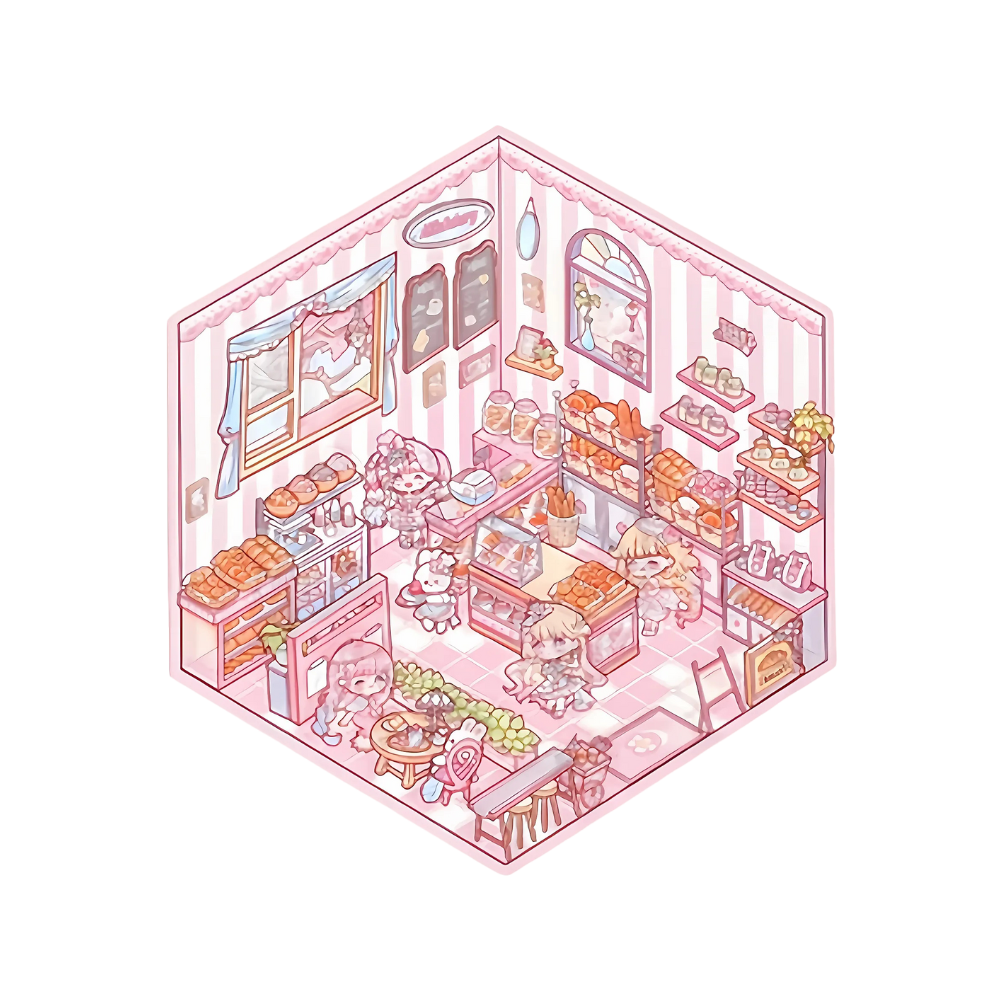 Pastel Home Tales Stickers -Bakery - Ozerty