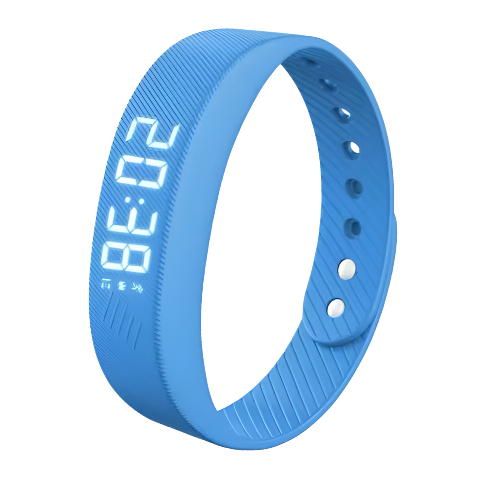 Silent Wake Up Alarm Wristband -Blue - Ozerty