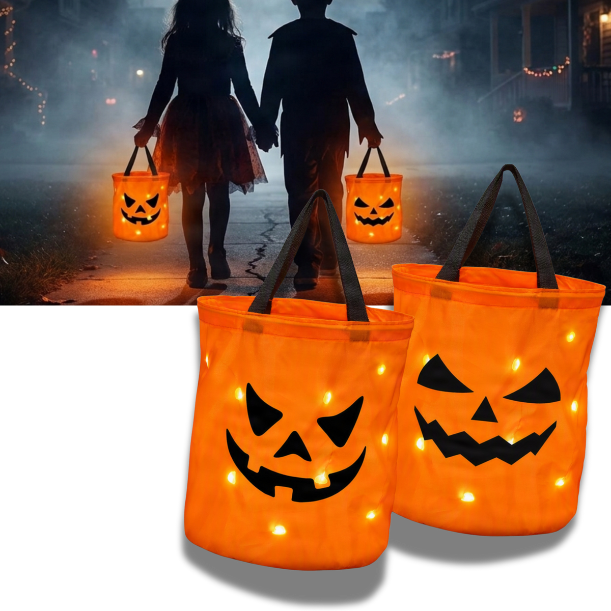 Glowing Halloween Trick or Treat Bag - Ozerty