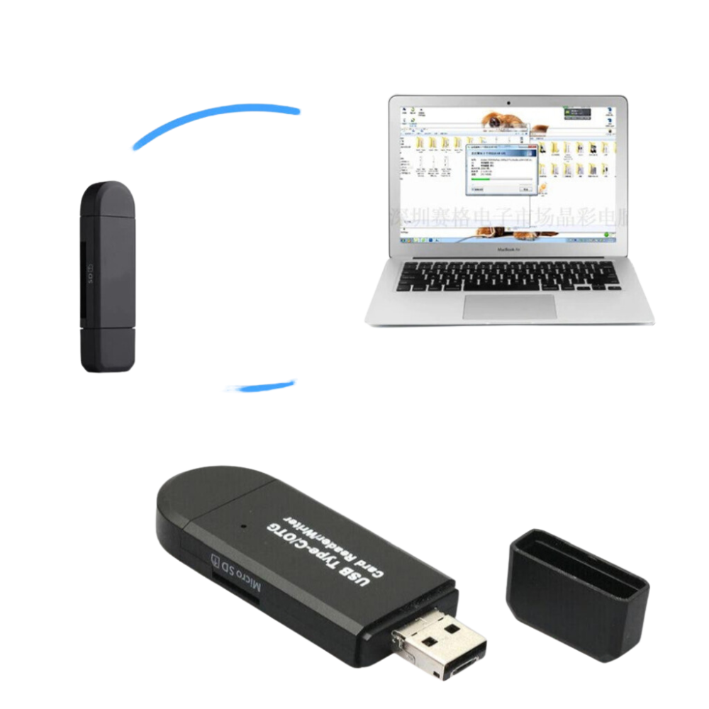 3 in 1 USB memory card reader