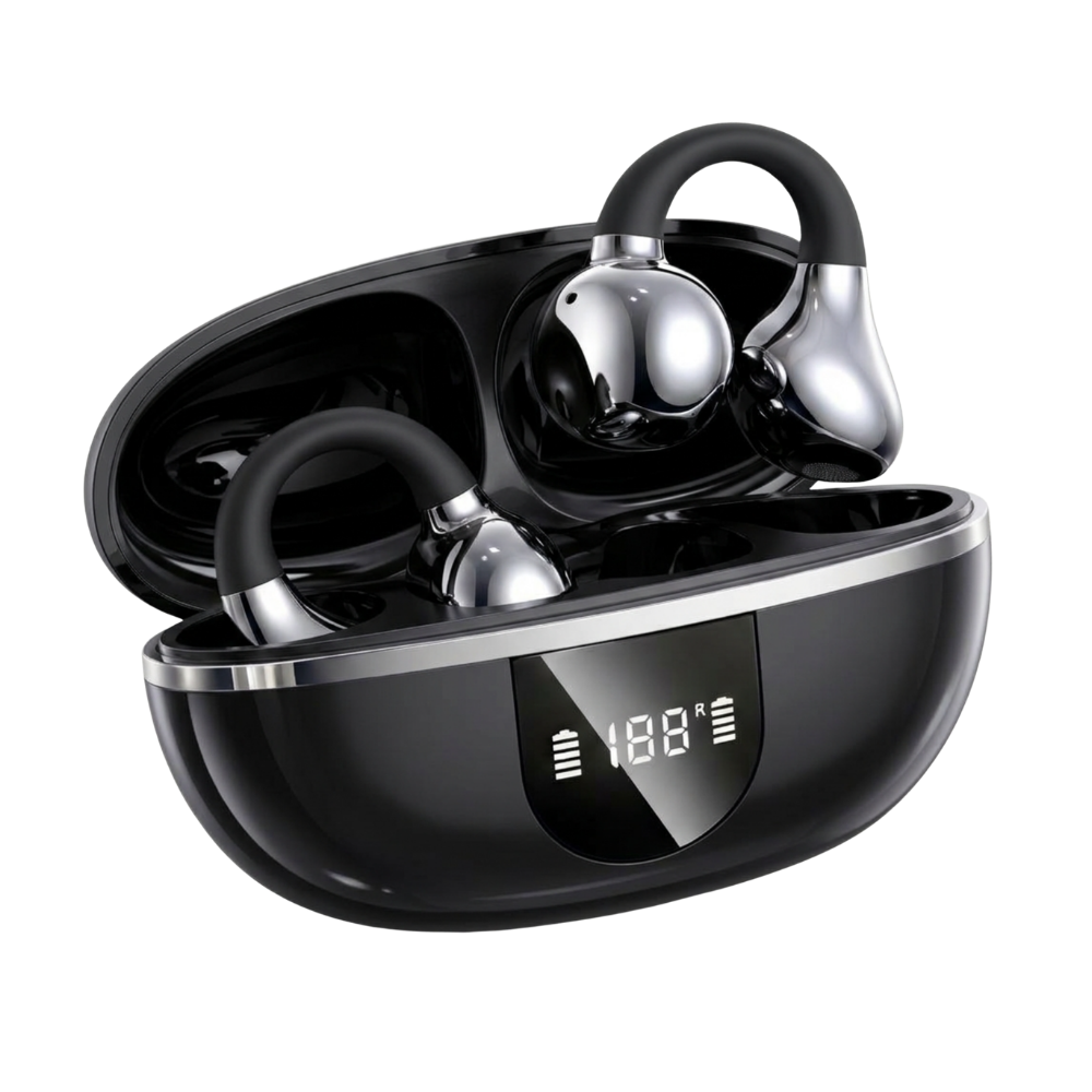 Effortless Comfort Bluetooth Earbuds -Black - Ozerty