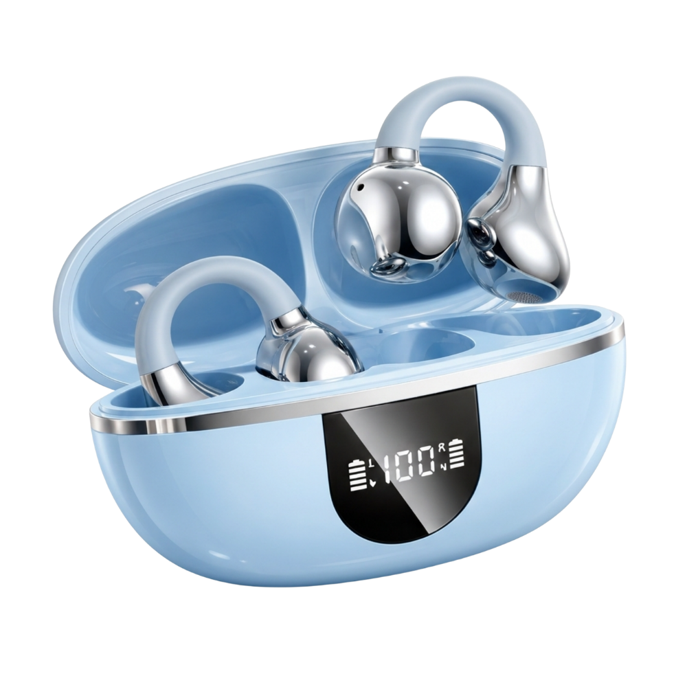 Effortless Comfort Bluetooth Earbuds -Blue - Ozerty