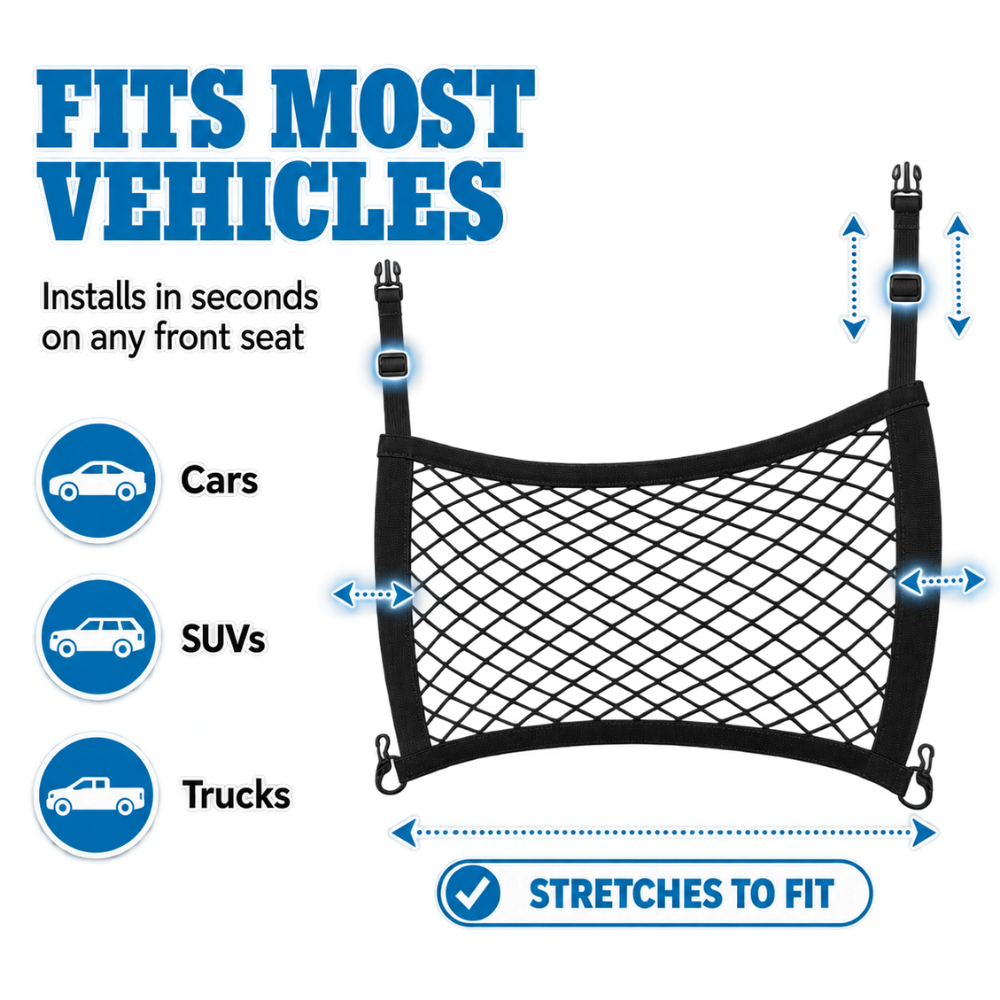 Steady Hold Front Seat Car Net - Ozerty