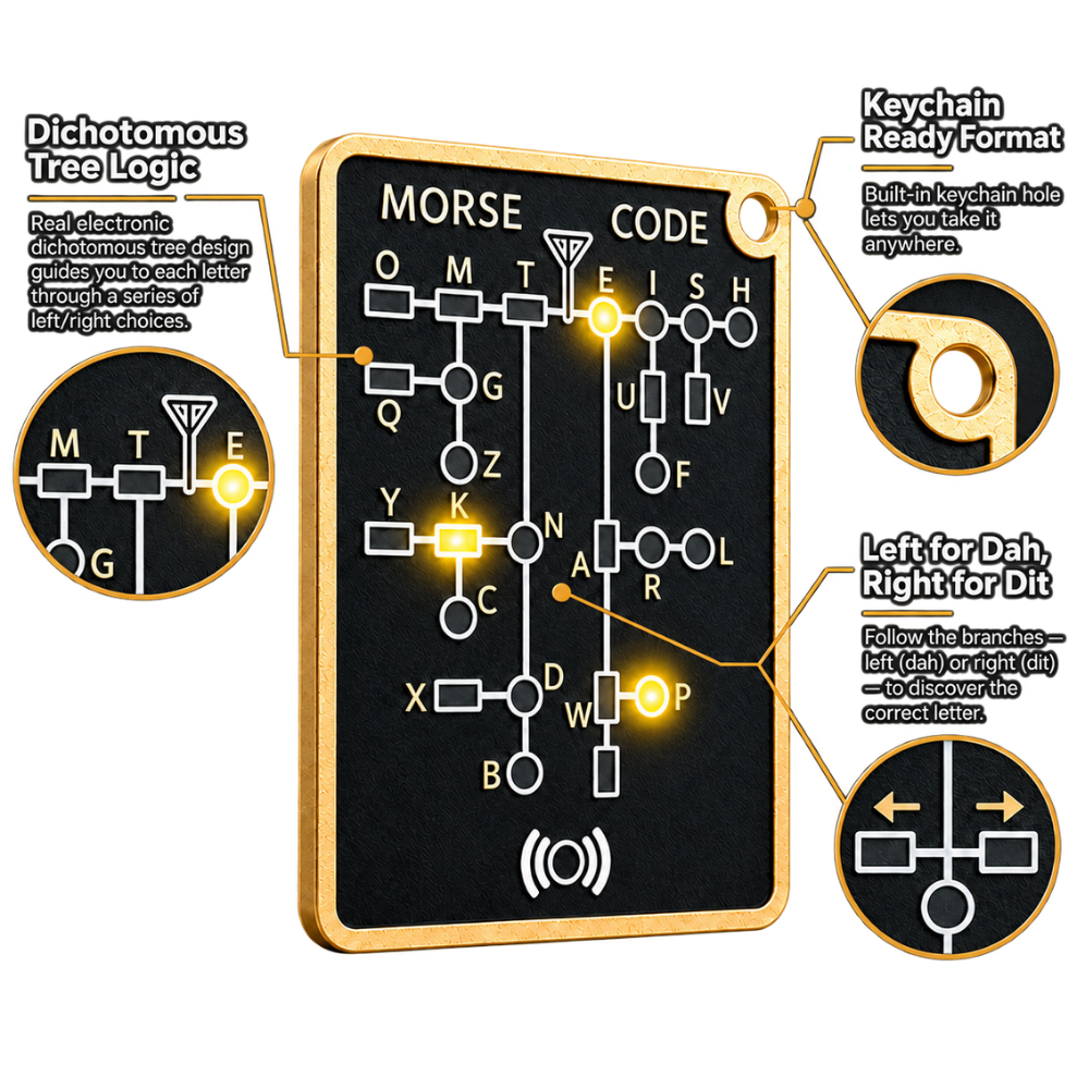 Pocket Ready Morse Code Trainer Card - Ozerty