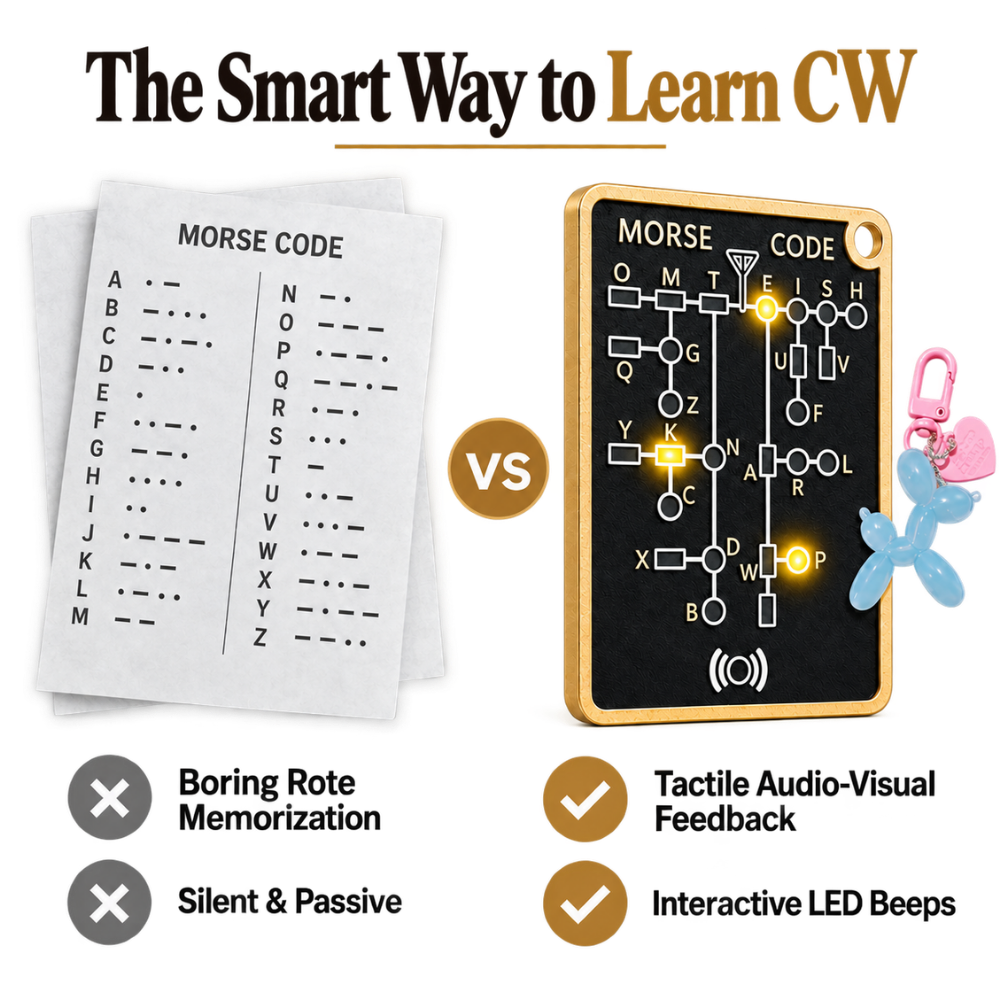 Pocket Ready Morse Code Trainer Card - Ozerty