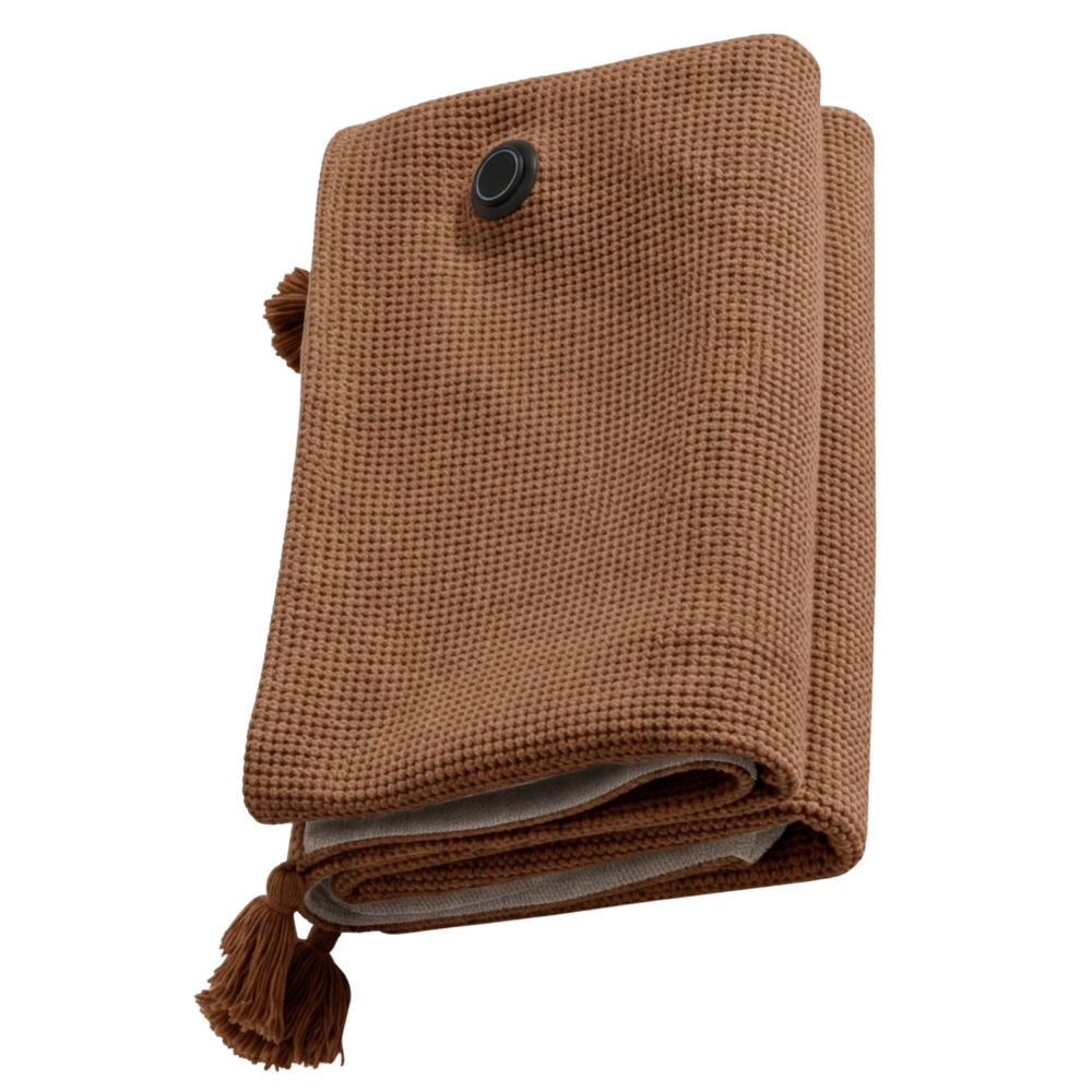 Cozy Hands-Free USB Heated Shawl Blanket -Coffee - Ozerty