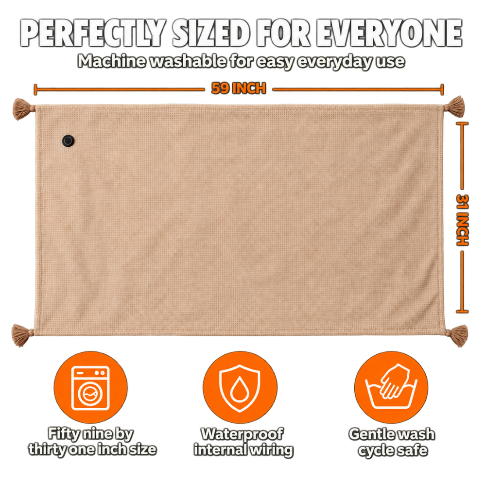 Cozy Hands-Free USB Heated Shawl Blanket - Ozerty