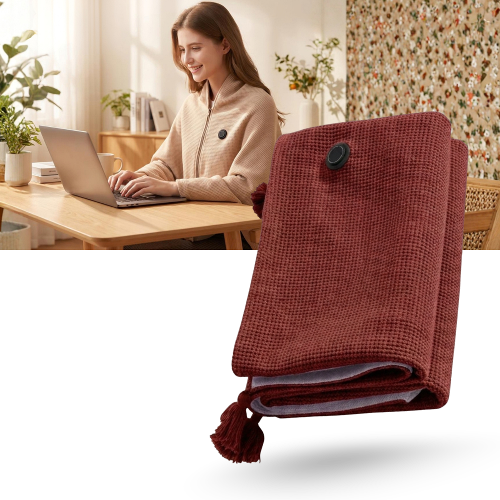 Cozy Hands-Free USB Heated Shawl Blanket - Ozerty