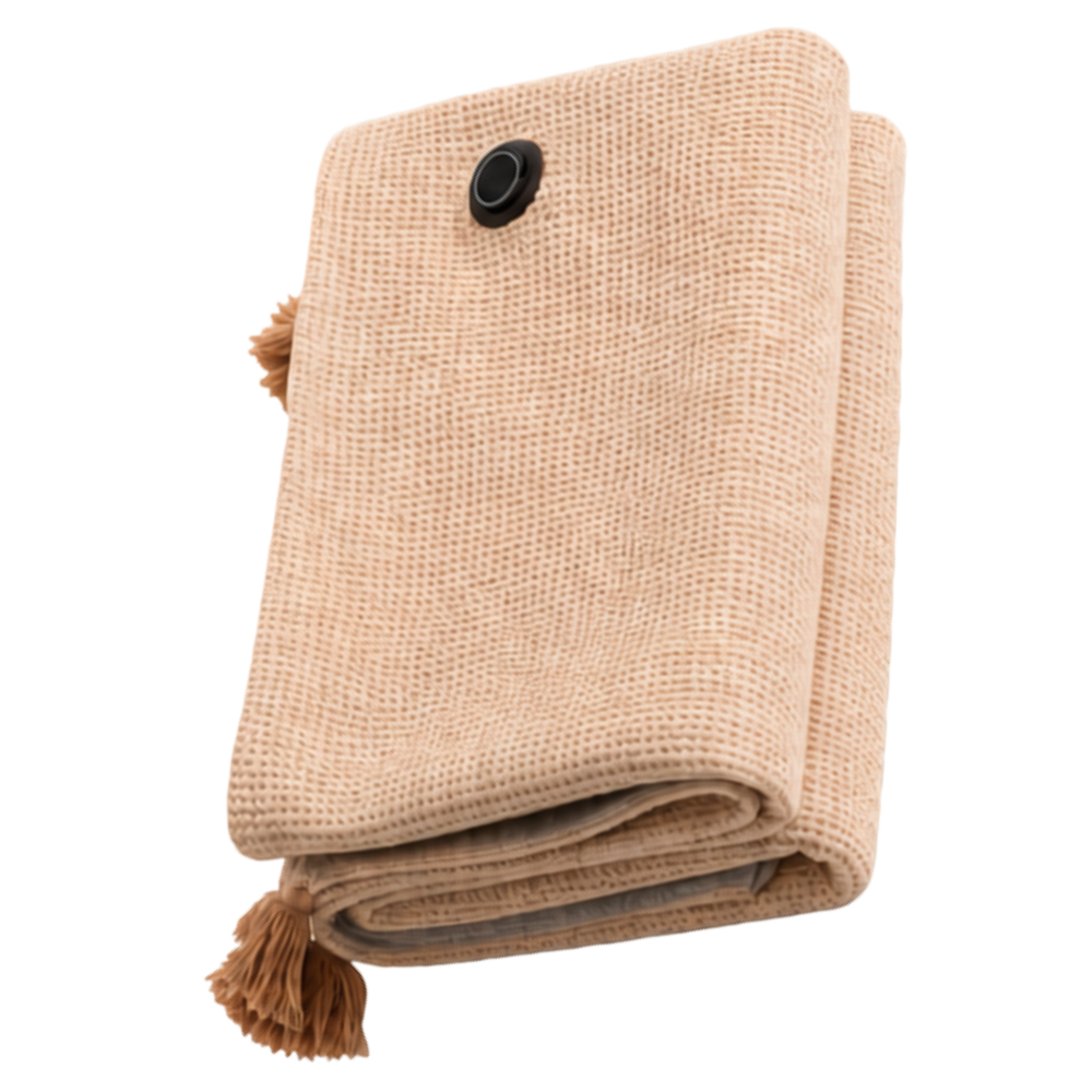 Cozy Hands-Free USB Heated Shawl Blanket -Apricot - Ozerty