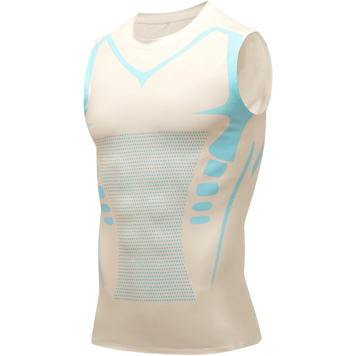 Discreetly Smoothing Compression Tank for Men -White - Ozerty