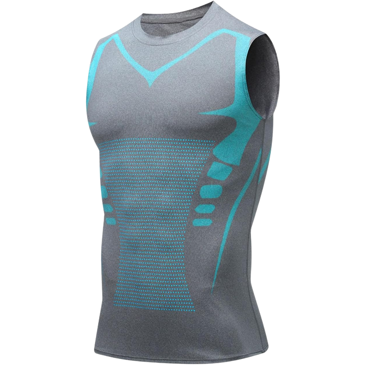 Discreetly Smoothing Compression Tank for Men -Grey - Ozerty