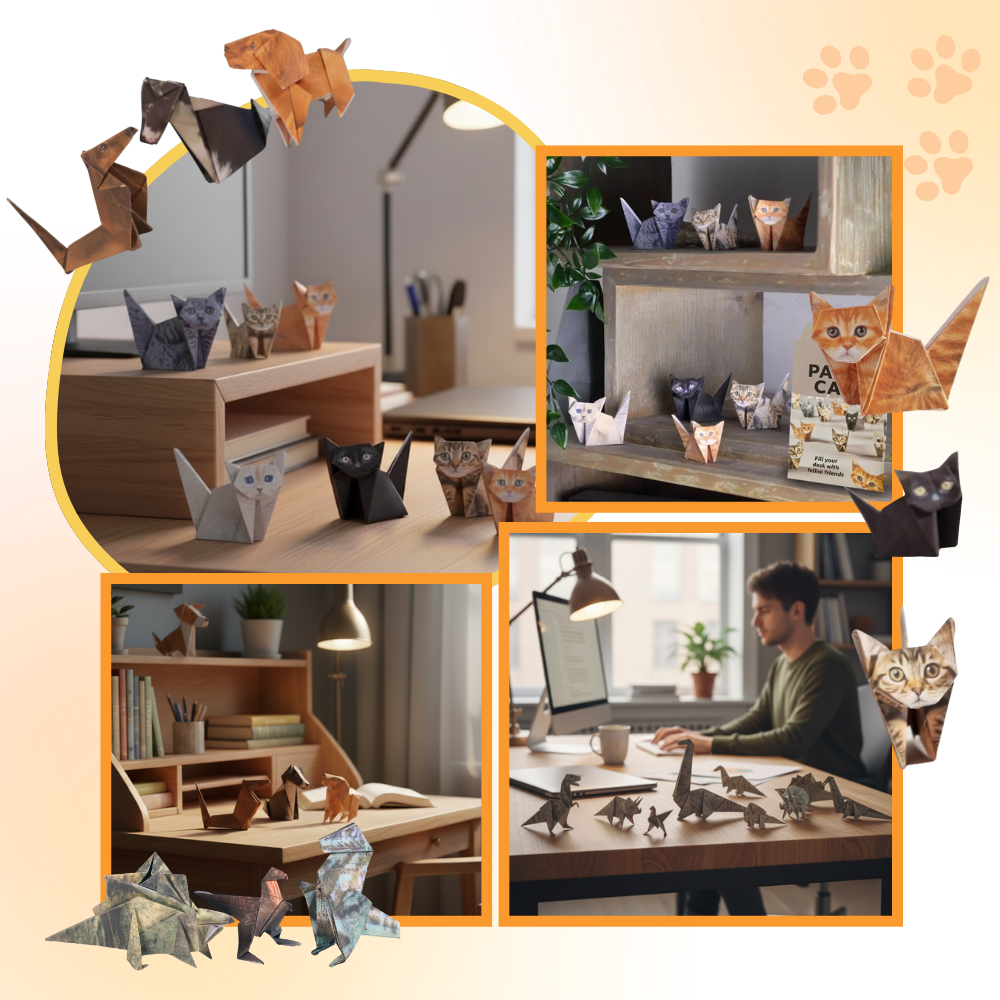 3D Pet Origami Paper  - Ozerty