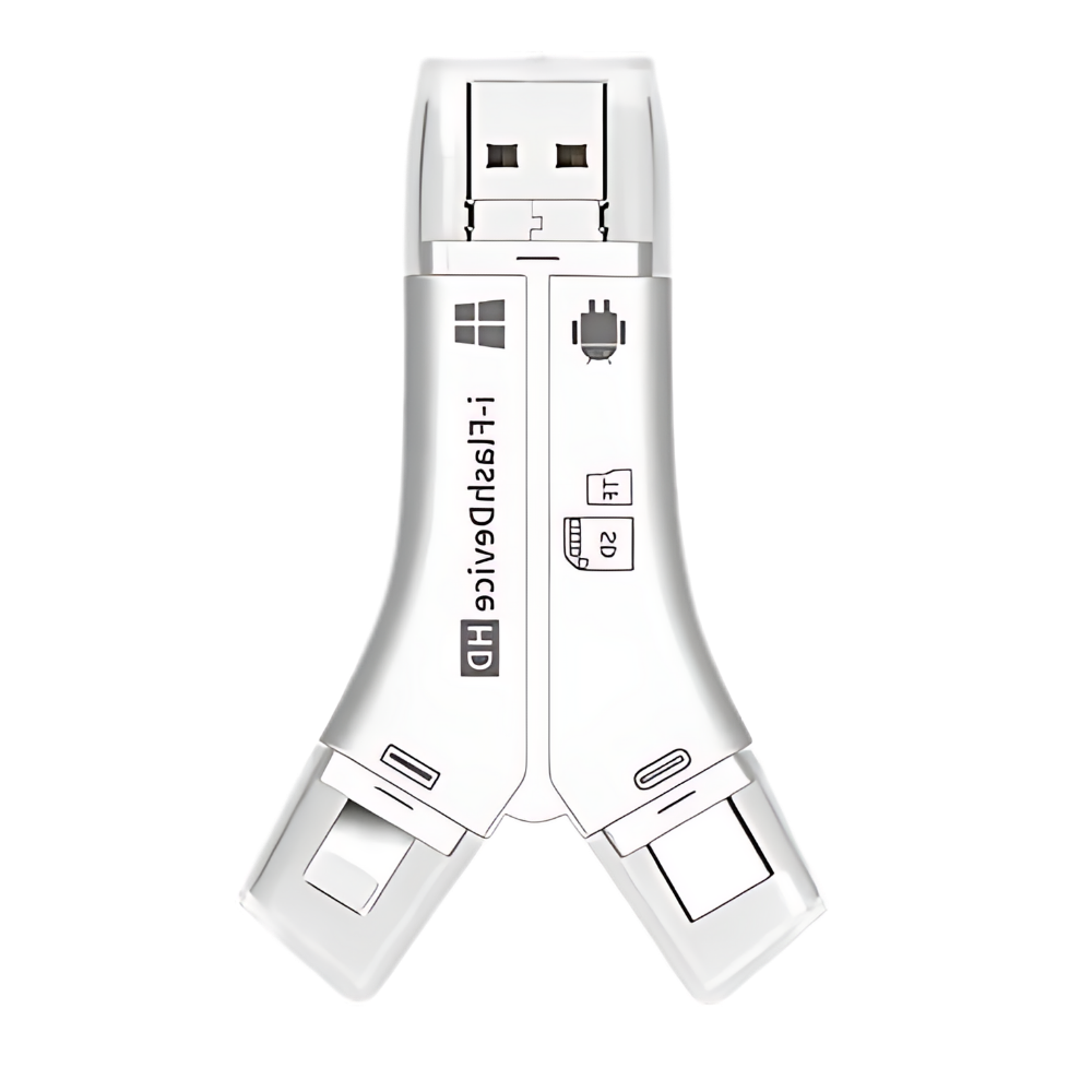 4-in-1 USB For Phones -White - Ozerty