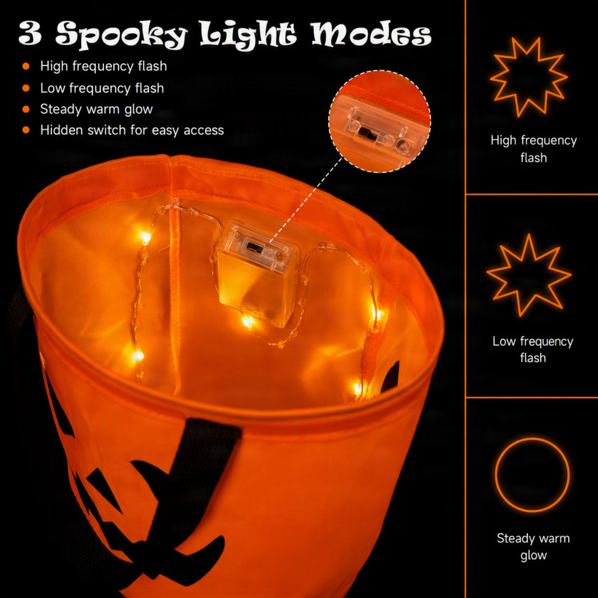 Glowing Halloween Trick or Treat Bag - Ozerty
