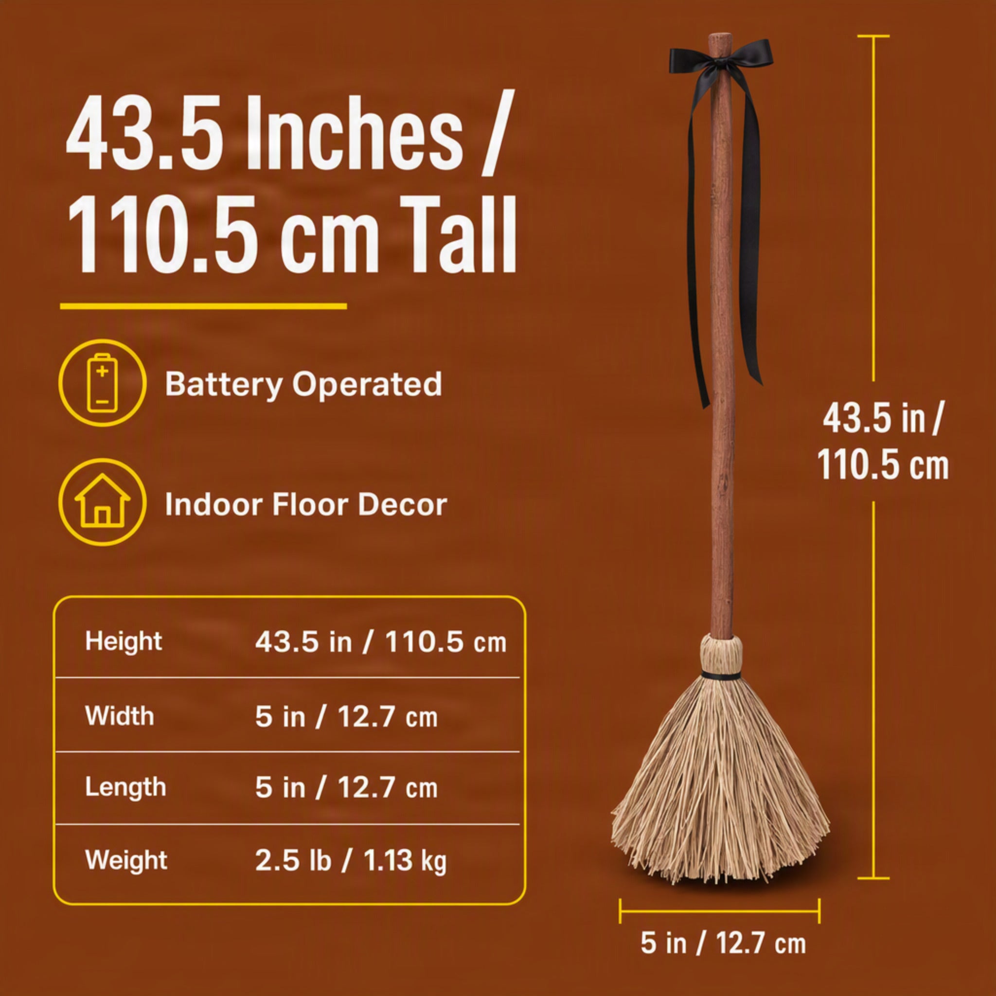 Playfully Haunted Motion Activated Broomstick - Ozerty