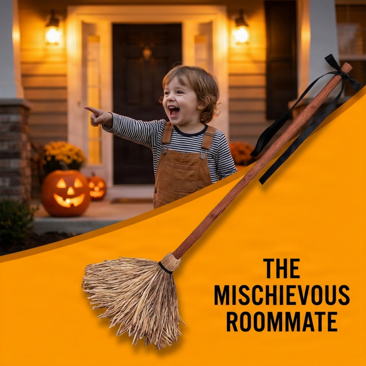 Playfully Haunted Motion Activated Broomstick - Ozerty