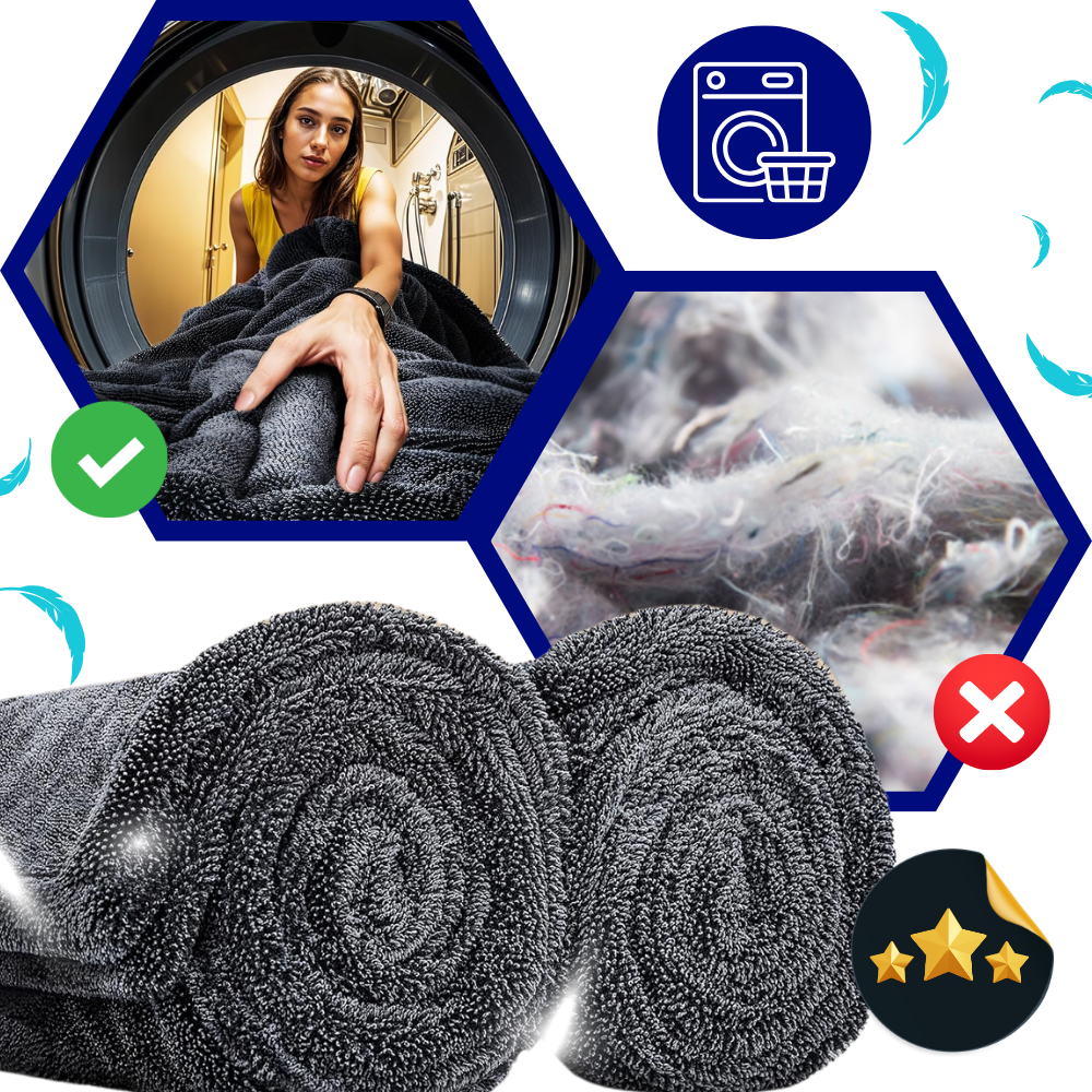 Absorbent Microfiber Glass Cleaner Towel - Ozerty