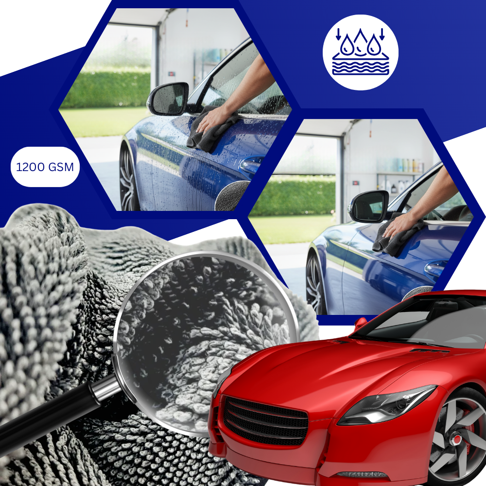 Absorbent Microfiber Glass Cleaner Towel - Ozerty