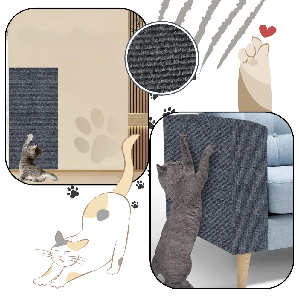 Adhesive Wall Mounted Cat Scratch Pad - Ozerty