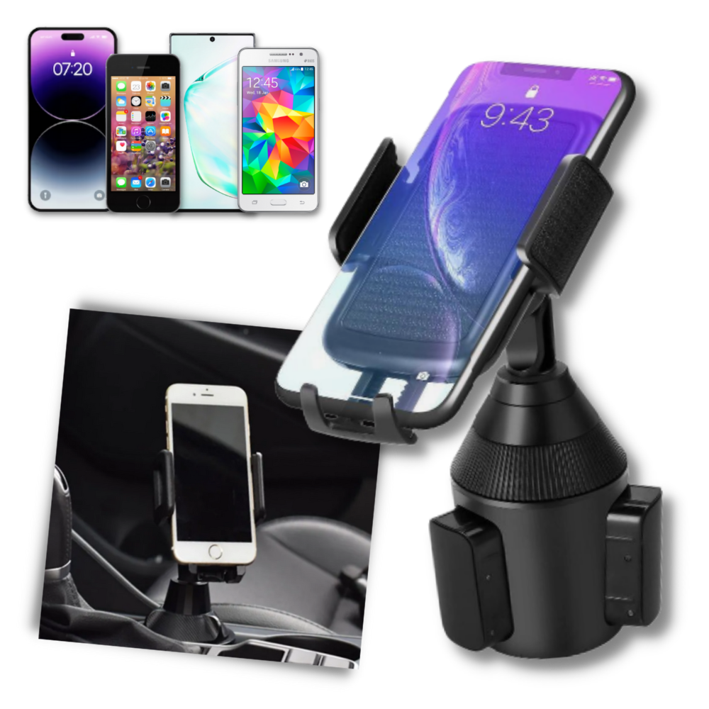 Adjustable Cell Phone Cup Holder Mount