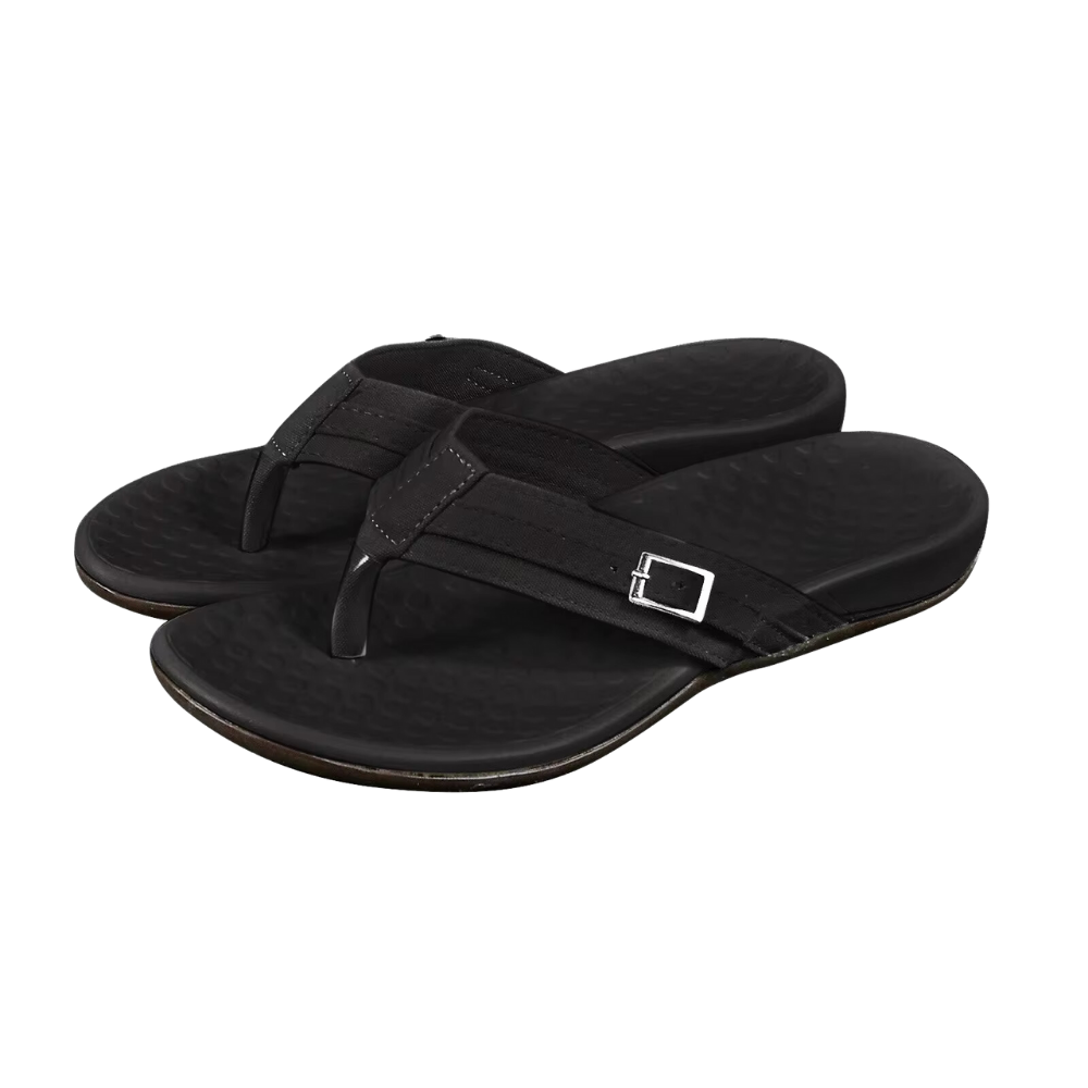 Adjustable Straps Orthopedic Sandals  -Black - Ozerty