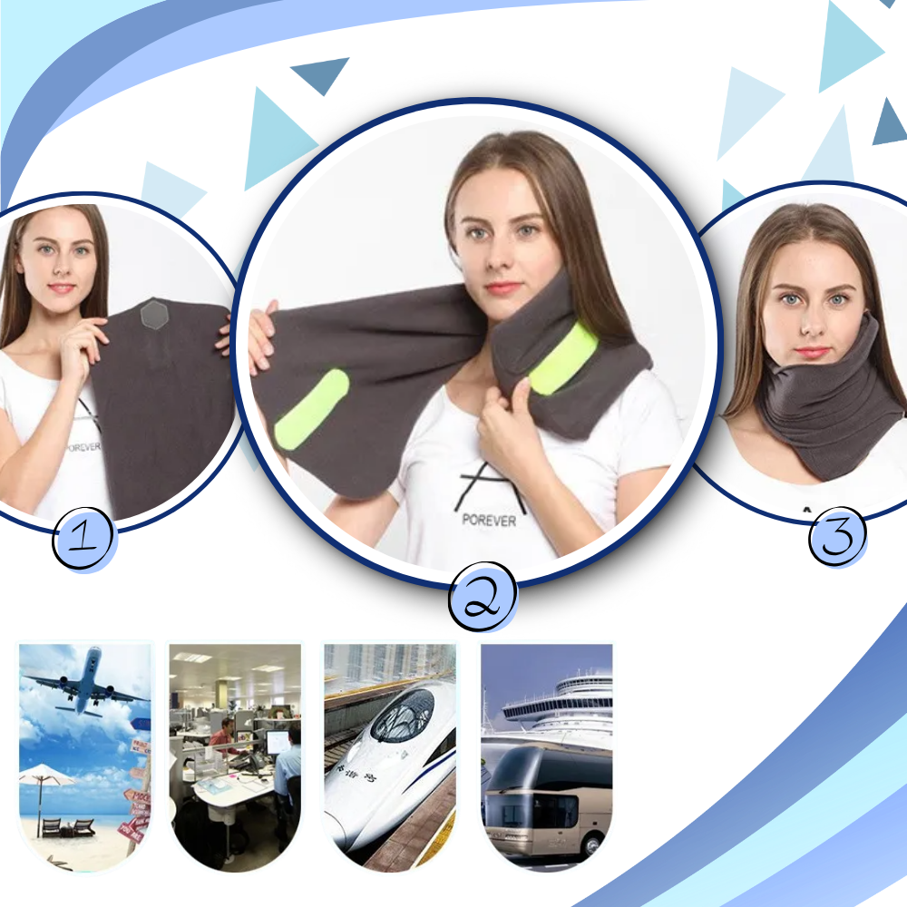 Adjustable Travel Neck Pillow - Ozerty