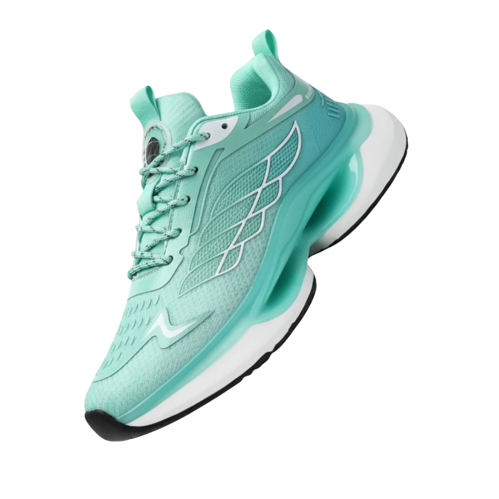Breathable Cushioned Running Shoes -Green - Ozerty