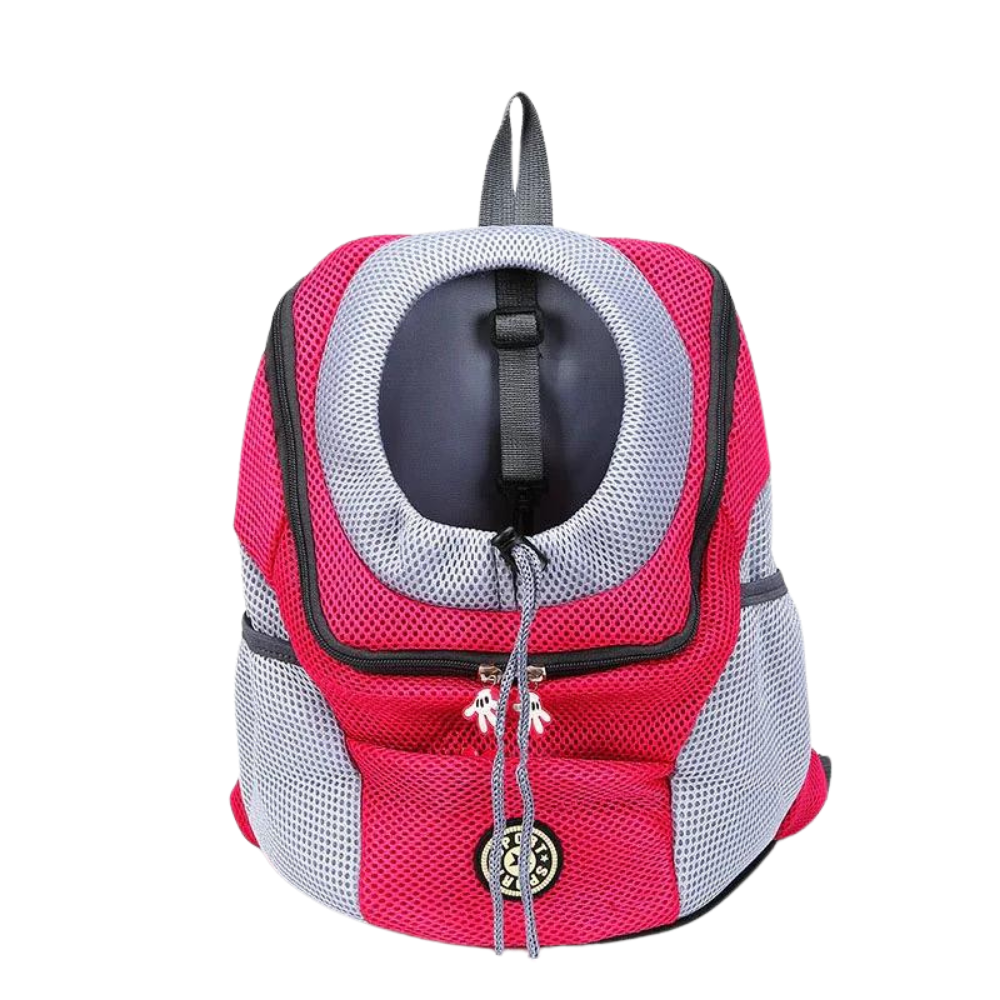 Breathable Dog Carrier Backpack -Rose Red - Ozerty