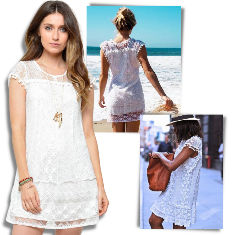 Chic Boho Lace Dress - Ozerty