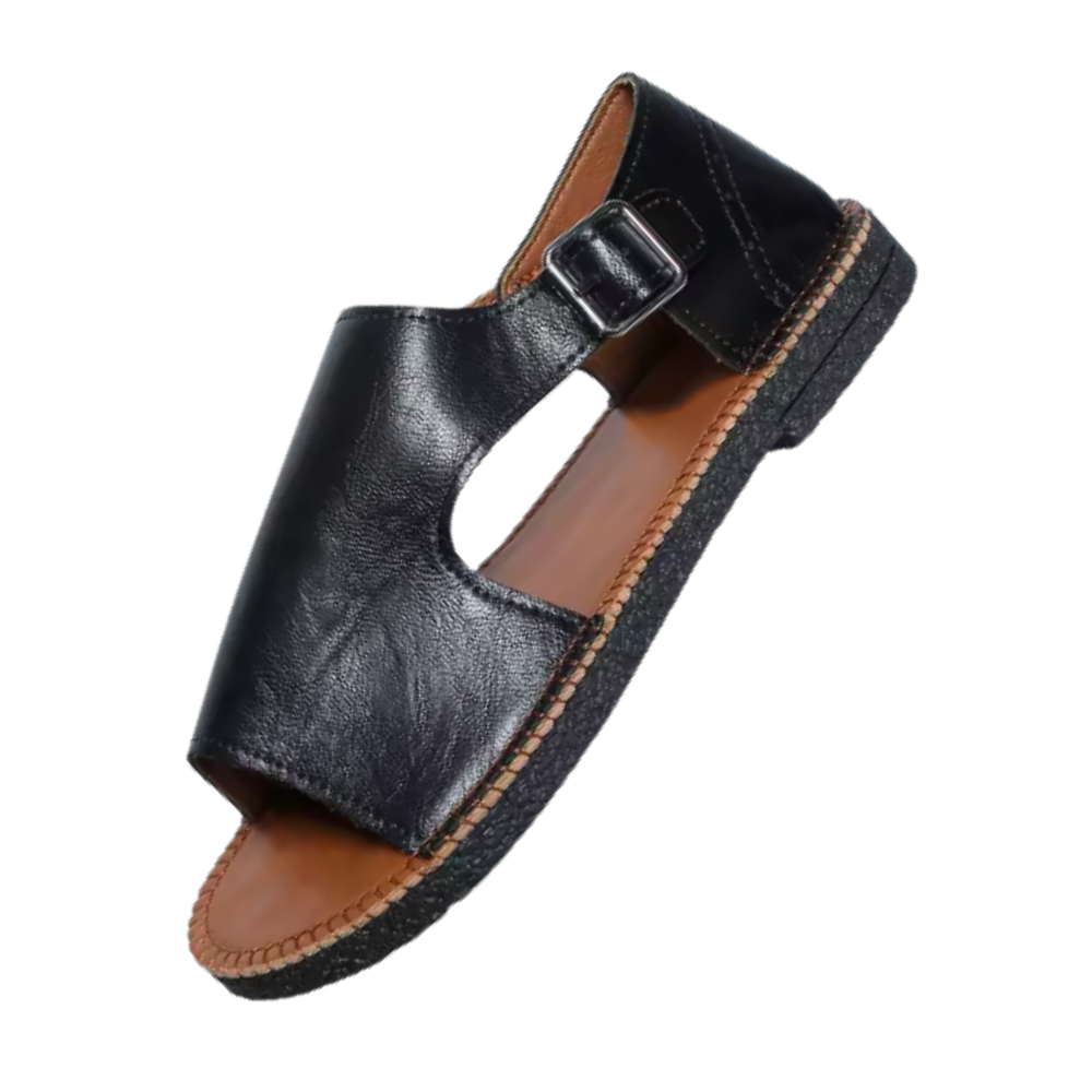 Chic Vintage Orthopedic Sandals  -Black - Ozerty