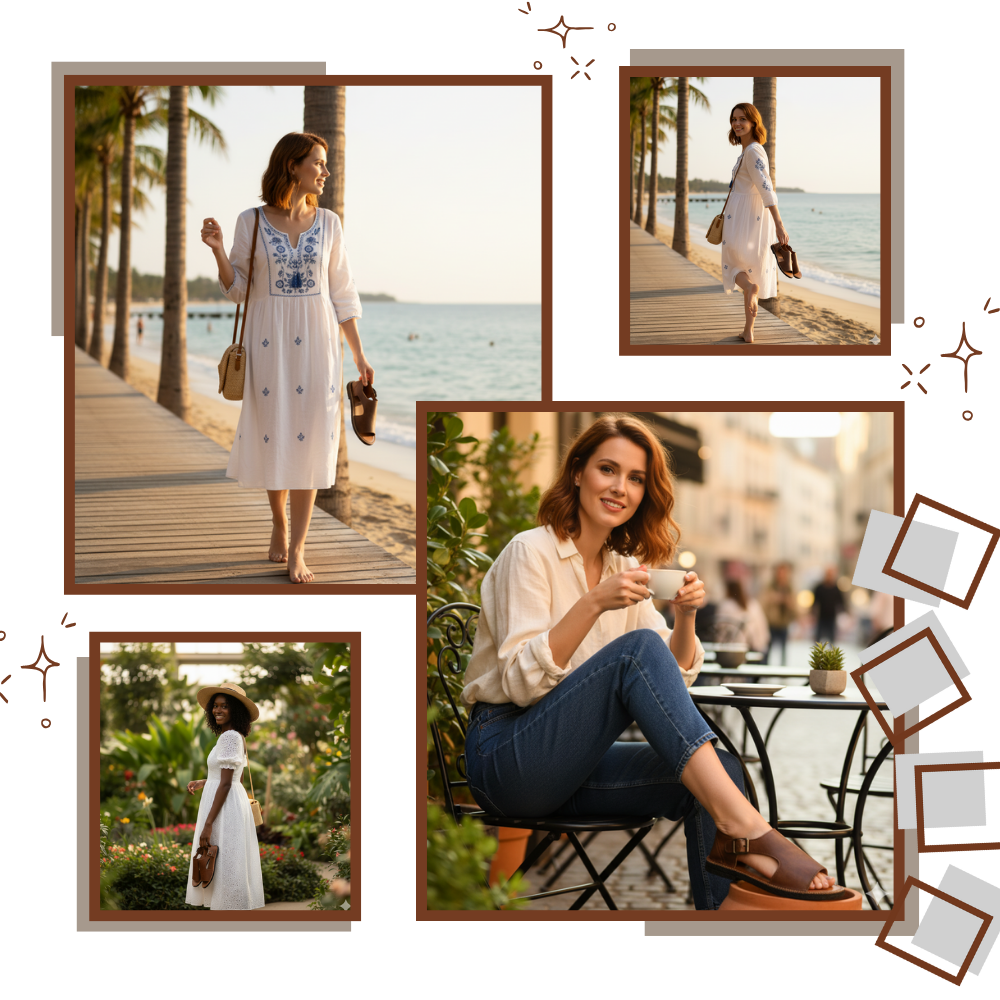 Chic Vintage Orthopedic Sandals  - Ozerty