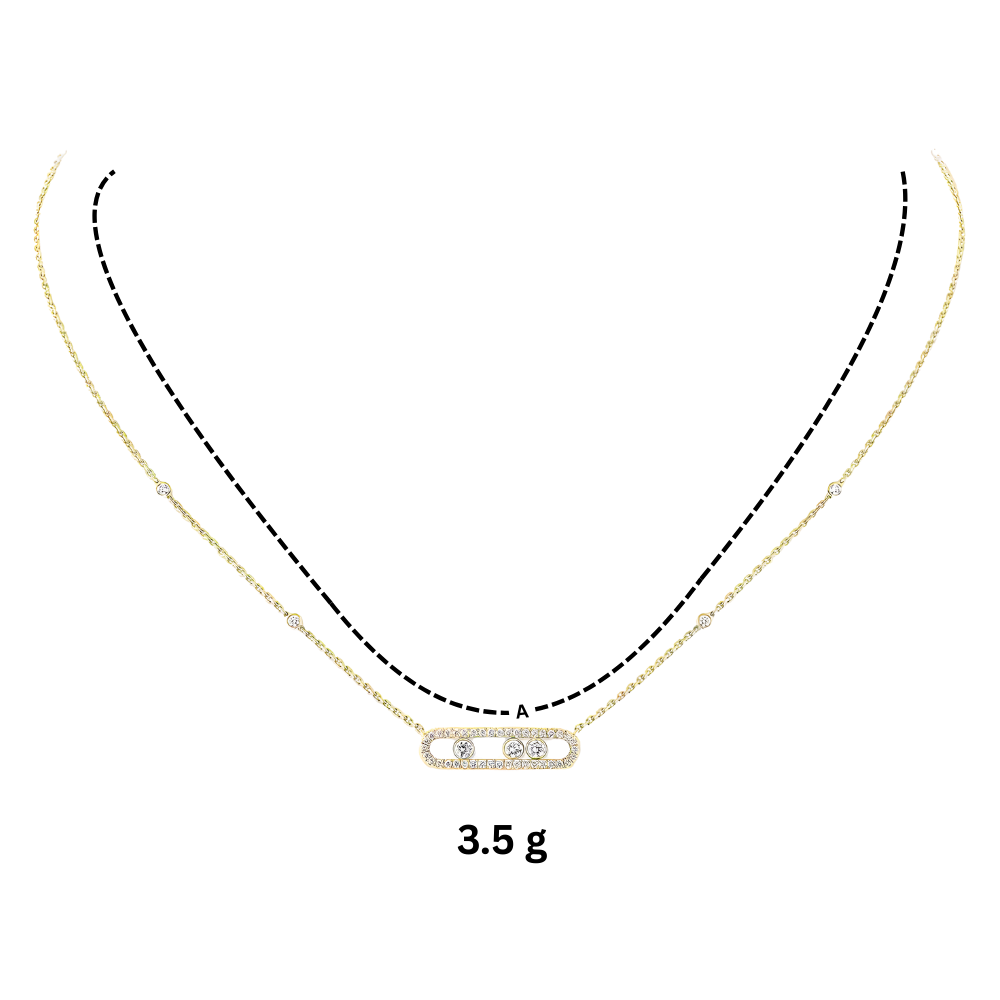 Classic Three Stone Necklace - Ozerty