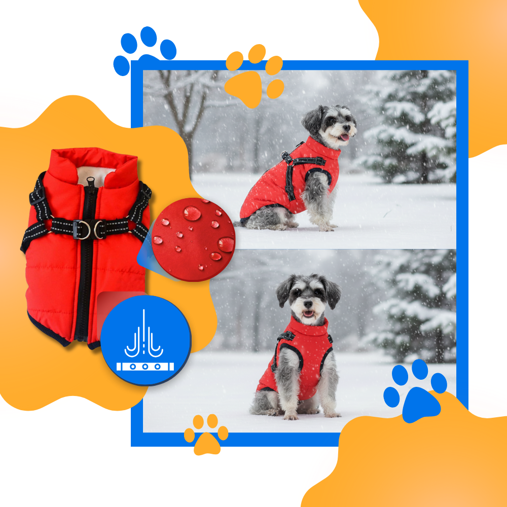 Cozy Dog Harness Winter Jacket - Ozerty