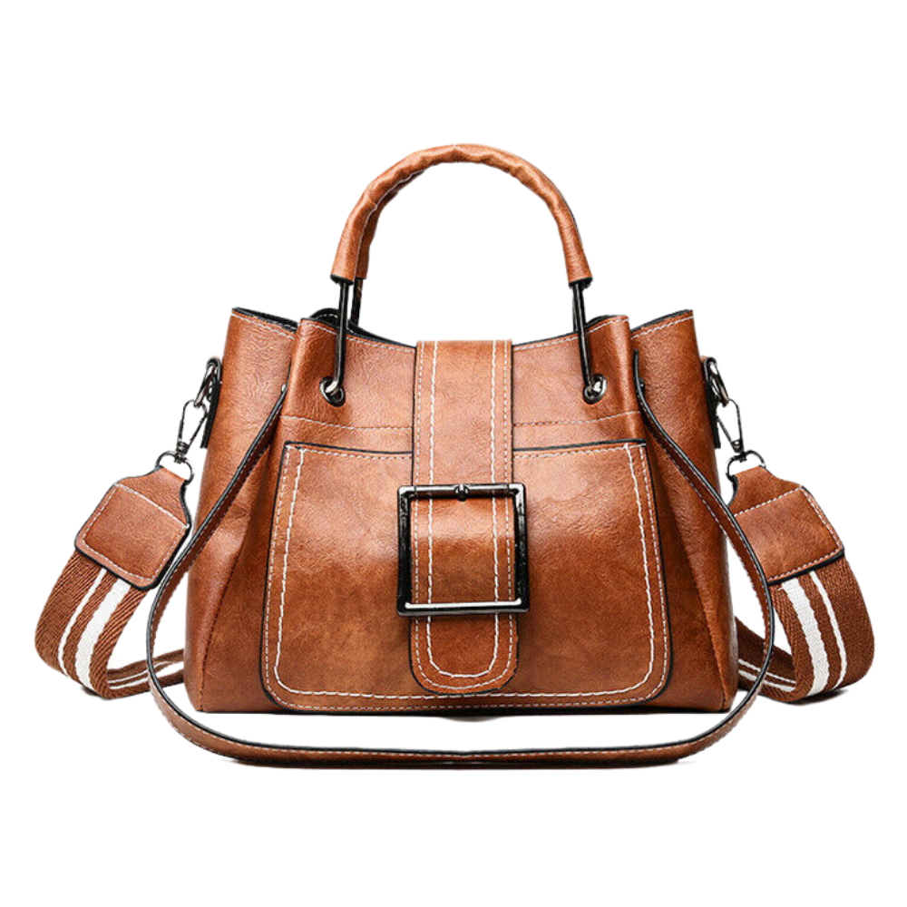 Crossbody Shoulder Bag -Brown - Ozerty