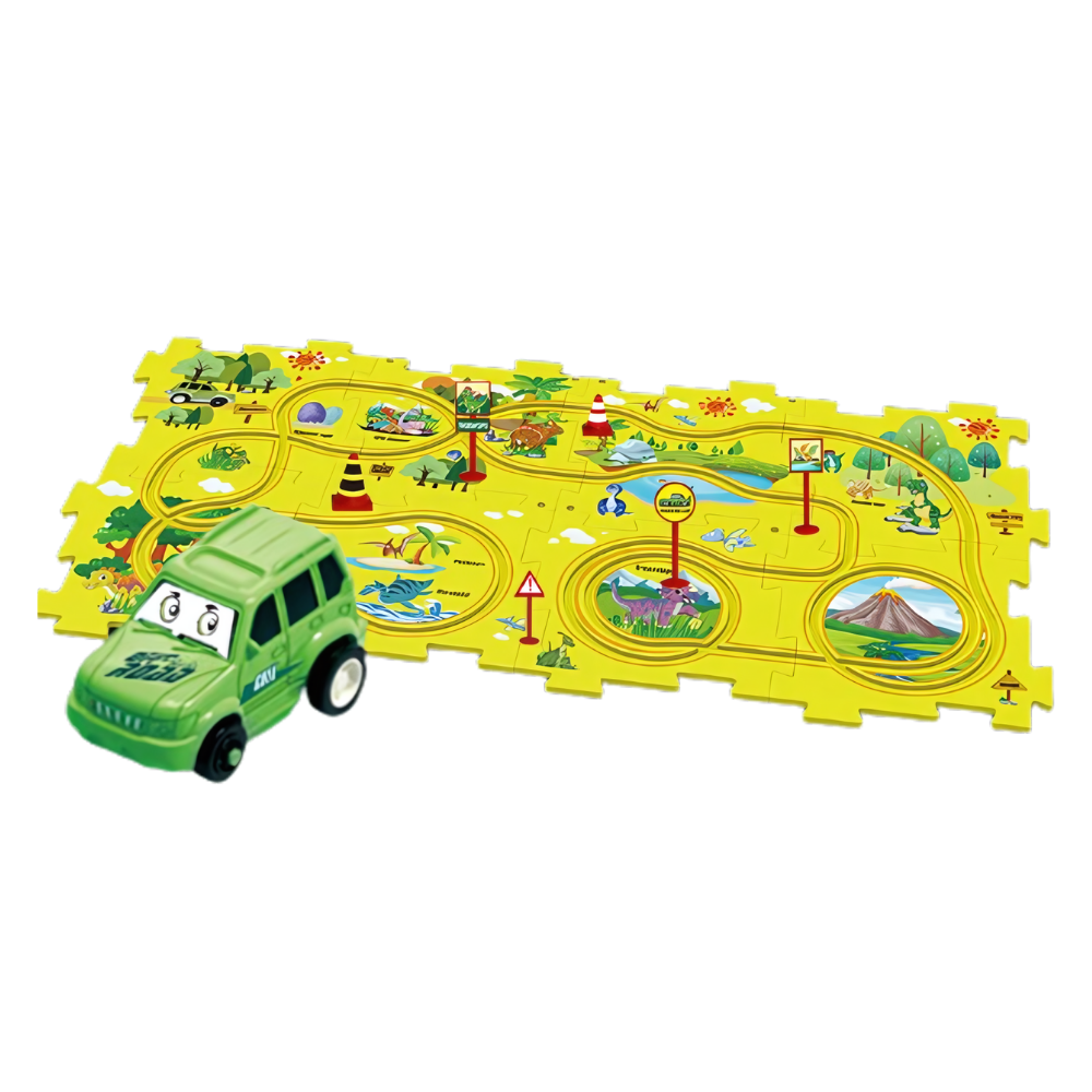 Educational Electric Car Track Set -Dinosaur - Ozerty