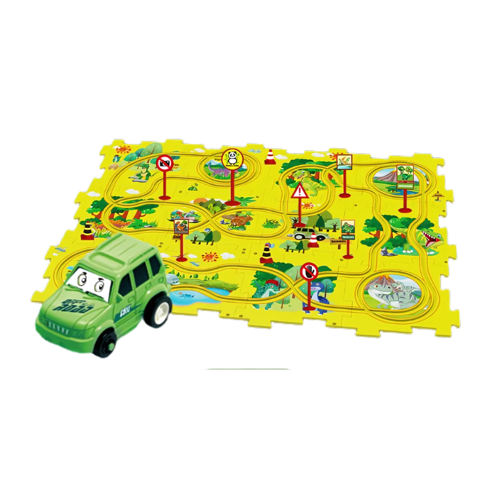 Educational Electric Car Track Set -Dinosaur - Ozerty