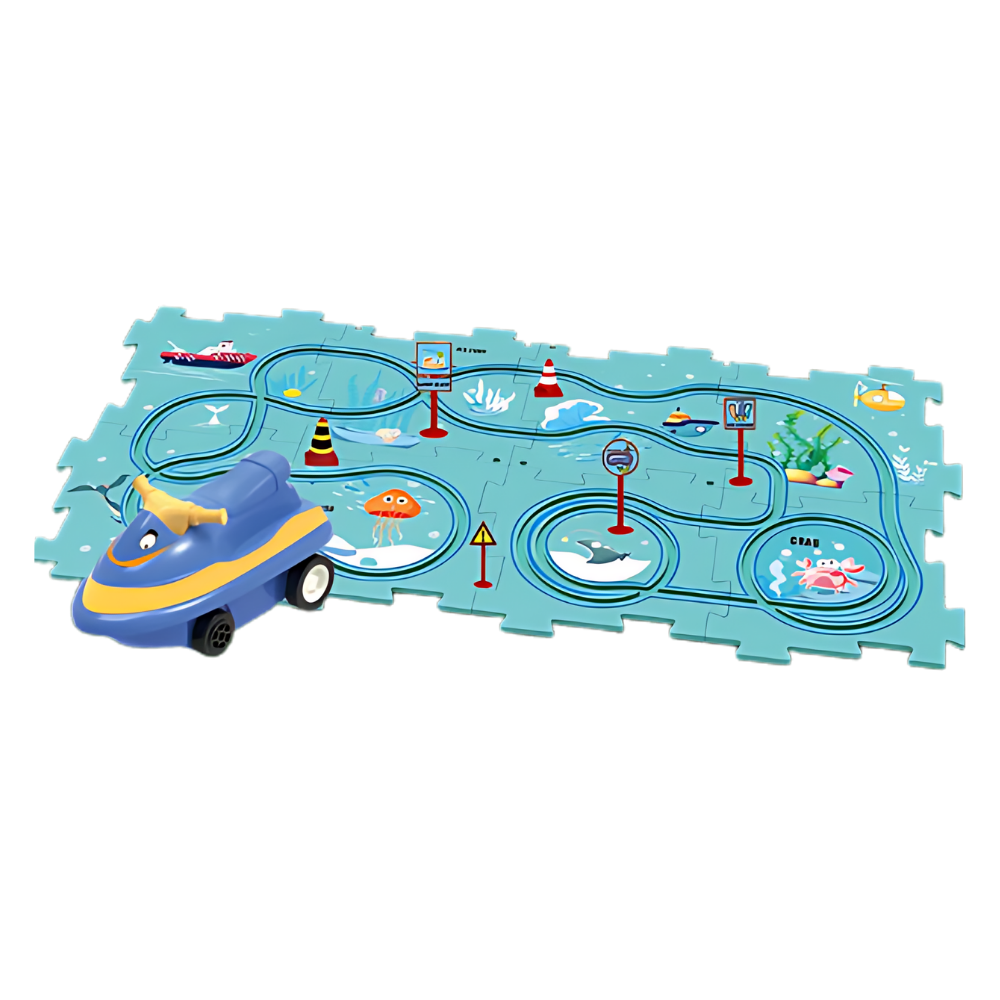 Educational Electric Car Track Set -Ocean - Ozerty