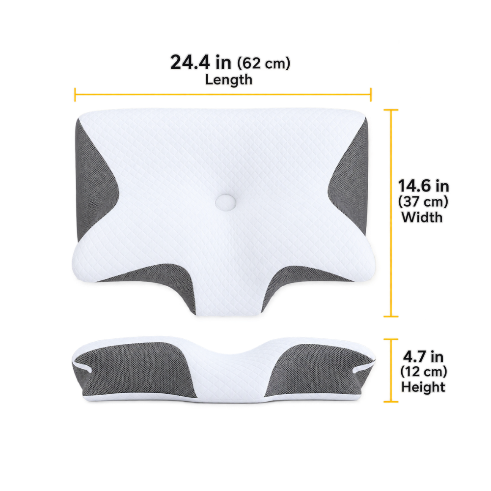 Firm Contour Cervical Memory Foam Pillow - Ozerty