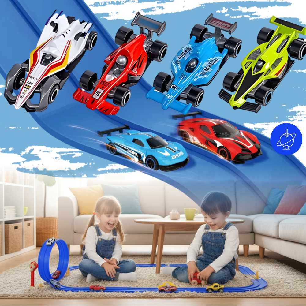 Flexible 2 Lanes Car Track - Ozerty