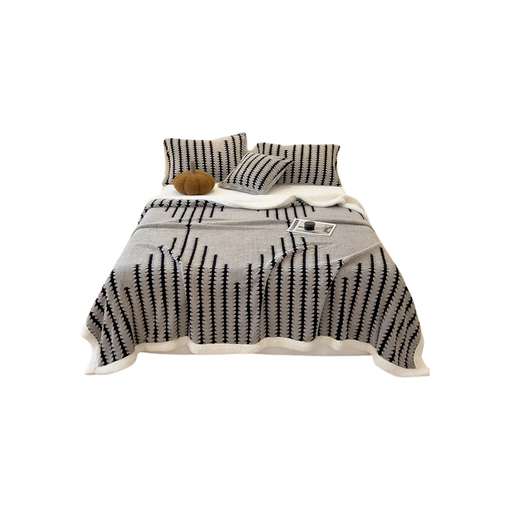 Fluffy Jacquard Winter Blanket
