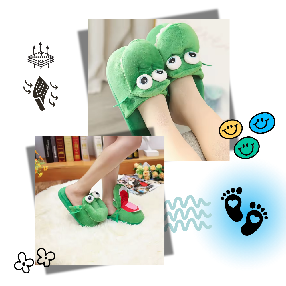 Fun Cozy Crocodile Slippers - Ozerty