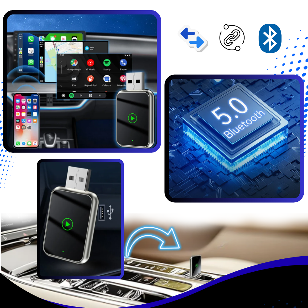 Functional & Convenient Wireless Carplay - Ozerty