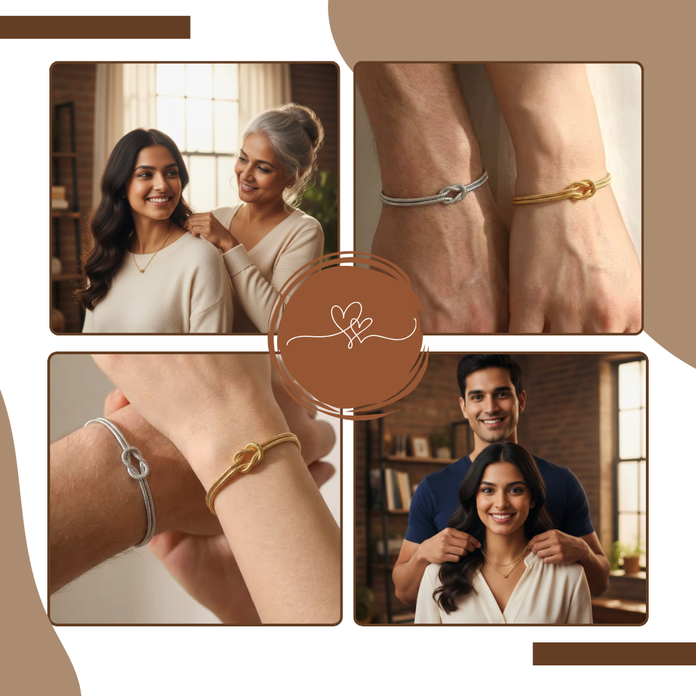 Love Knot Necklace & Bracelet - Ozerty