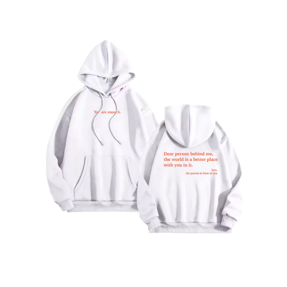 Motivational Loose Women Hoodie -White - Ozerty