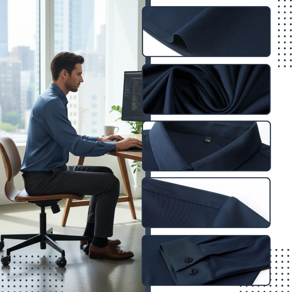 Non Iron Silk Blend Men's Polo - Ozerty